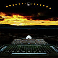 Solar eclipse over Middlebury College Football Stadium